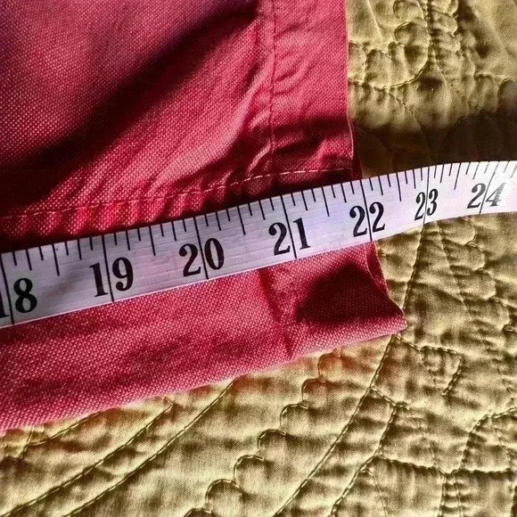 Levi’s size 14 red denim wide leg cropped jeans. EUC. Blue zipper& stitching . - Picture 15 of 16